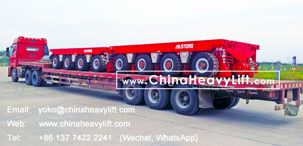 CHINA HEAVY LIFT manufacture 48 axle lines Self-propelled Modular Transporters SPMT delivery from factory, www.chinaheavylift.com