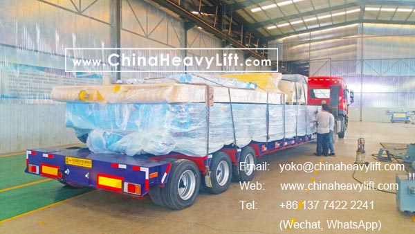 CHINAHEAVYLIFT manufacture 100 ton capacity drop deck combination type, for 12 axle line Goldhofer THPSL modular trailer to Thailand 2, www.chinaheavylift.com