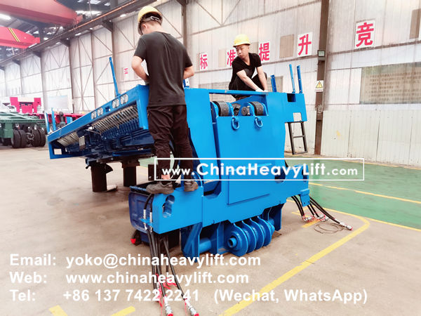 CHINA HEAVY LIFT manufacture gooseneck + 12 axle line modular trailer to Vietnam, compatible Goldhofer THP/SL, www.chinaheavylift.com