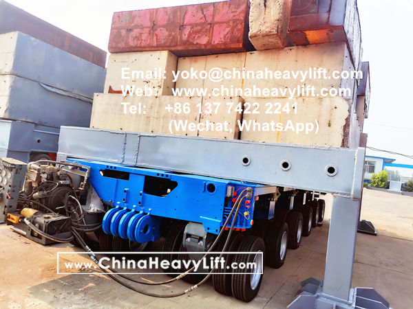 CHINA HEAVY LIFT manufacture gooseneck + 12 axle line modular trailer to Vietnam, compatible Goldhofer THP/SL, www.chinaheavylift.com