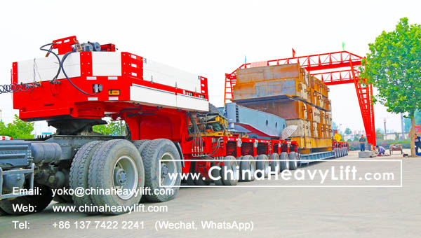 CHINAHEAVYLIFT manufacture 350 ton capacity Drop Deck for 12 axle lines Hydraulic Modular Trailer compatible Goldhofer, www.chinaheavylift.com