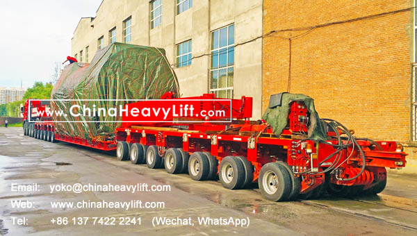 CHINAHEAVYLIFT manufacture 350 ton capacity Drop Deck for 12 axle lines Hydraulic Modular Trailer compatible Goldhofer, www.chinaheavylift.com