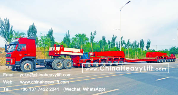 CHINAHEAVYLIFT manufacture 350 ton capacity Drop Deck for 12 axle lines Hydraulic Modular Trailer compatible Goldhofer, www.chinaheavylift.com