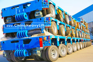 40 axle lines Hydraulic modular trailers delivery ceremony in factory