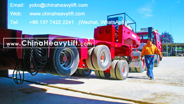 CHINAHEAVYLIFT after sale service in New Zealand for 8 axle lines Modular Trailers and Boat transportation, www.chinaheavylift.com