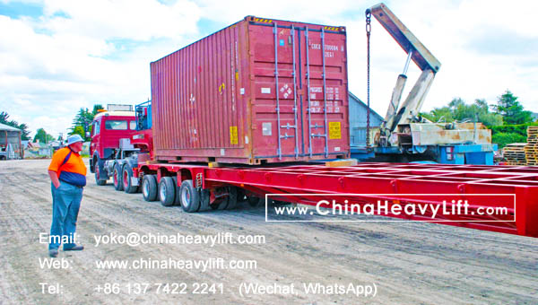 CHINAHEAVYLIFT after sale service in New Zealand for 8 axle lines Modular Trailers and Boat transportation, www.chinaheavylift.com