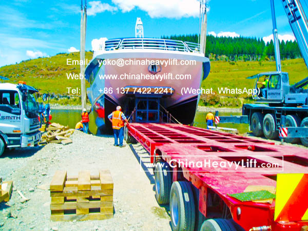 CHINAHEAVYLIFT after sale service in New Zealand for 8 axle lines Modular Trailers and Boat transportation, www.chinaheavylift.com