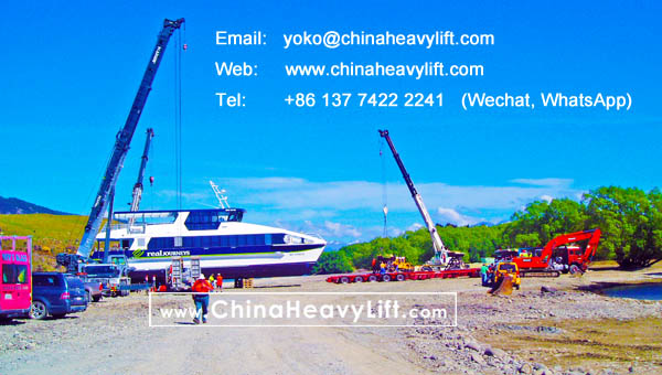 CHINAHEAVYLIFT after sale service in New Zealand for 8 axle lines Modular Trailers and Boat transportation, www.chinaheavylift.com