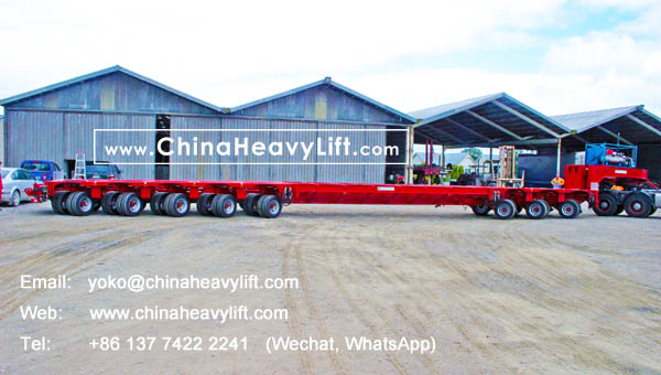 CHINAHEAVYLIFT after sale service in New Zealand for 8 axle lines Modular Trailers and Boat transportation, www.chinaheavylift.com