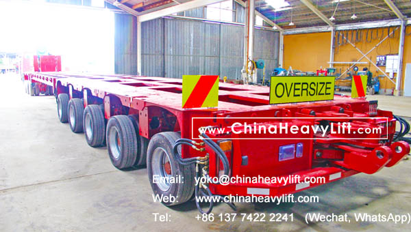 CHINAHEAVYLIFT after sale service in New Zealand for 8 axle lines Modular Trailers and Boat transportation, www.chinaheavylift.com