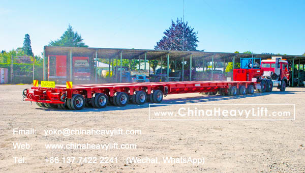 CHINAHEAVYLIFT after sale service in New Zealand for 8 axle lines Modular Trailers and Boat transportation, www.chinaheavylift.com