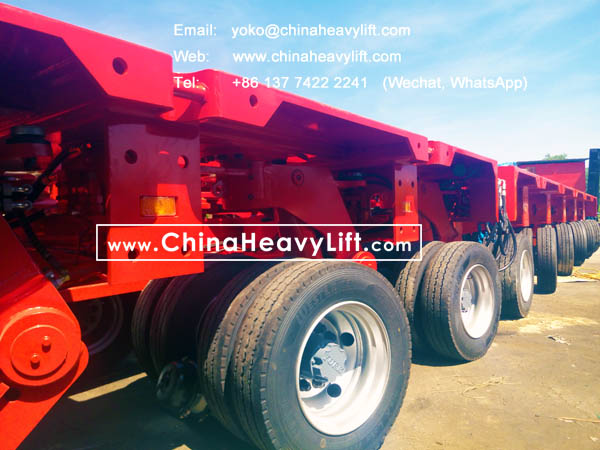 CHINA HEAVY LIFT after sale service of 10 axle lines Modular Trailer in Malaysia, www.chinaheavylift.com