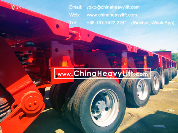 CHINA HEAVY LIFT after sale service of 10 axle lines Modular Trailer in Malaysia, www.chinaheavylift.com