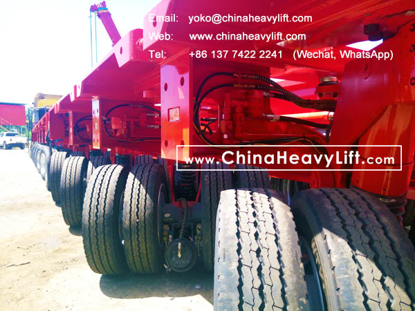 CHINA HEAVY LIFT after sale service of 10 axle lines Modular Trailer in Malaysia, www.chinaheavylift.com