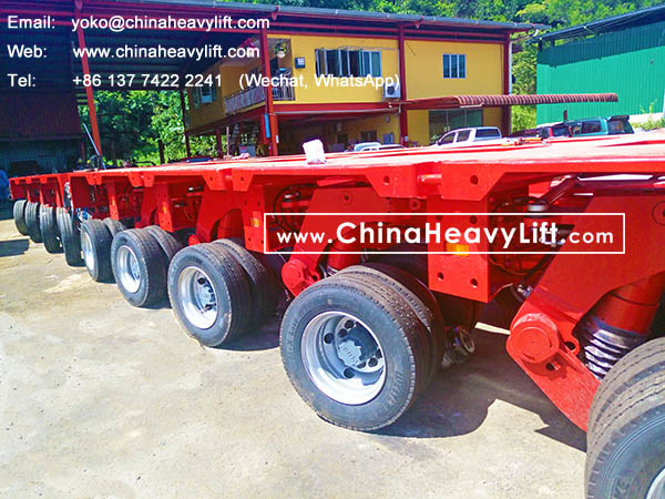 CHINA HEAVY LIFT after sale service of 10 axle lines Modular Trailer in Malaysia, www.chinaheavylift.com