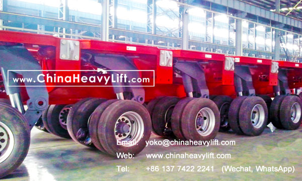 CHINA HEAVY LIFT manufacture 12 axle lines Modular Trailer hydraulic multi axle DropDeck compatible Goldhofer for Malaysia, www.chinaheavylift.com