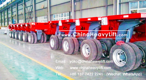 CHINA HEAVY LIFT manufacture 12 axle lines Modular Trailer hydraulic multi axle DropDeck compatible Goldhofer for Malaysia, www.chinaheavylift.com