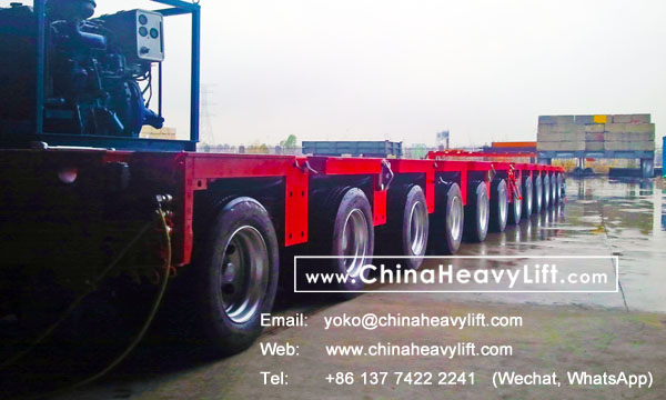 CHINA HEAVY LIFT manufacture 12 axle lines Modular Trailer hydraulic multi axle DropDeck compatible Goldhofer for Malaysia, www.chinaheavylift.com