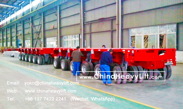 CHINA HEAVY LIFT manufacture 12 axle lines Modular Trailer hydraulic multi axle DropDeck compatible Goldhofer for Malaysia, www.chinaheavylift.com