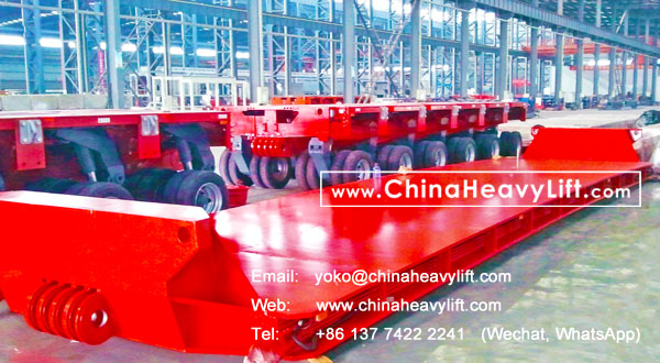 CHINA HEAVY LIFT manufacture 12 axle lines Modular Trailer hydraulic multi axle DropDeck compatible Goldhofer for Malaysia, www.chinaheavylift.com