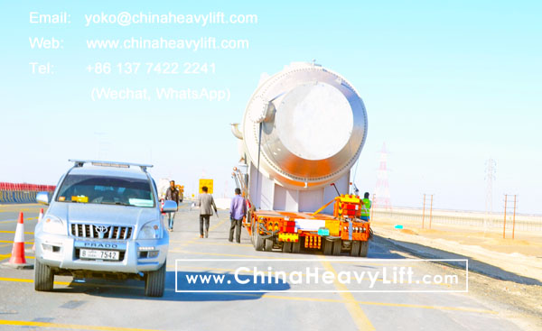 CHINA HEAVY LIFT manufacture 16 axle lines Modular Trailer hydraulic multi axle and 180 ton capacity DropDeck, after sale service in Abu Dhabi, for giant Tank transportation, www.chinaheavylift.com