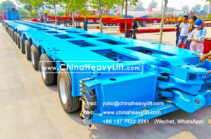 19 axle lines Modular Trailer hydraulic multi axle and Gooseneck for Bolivia South America