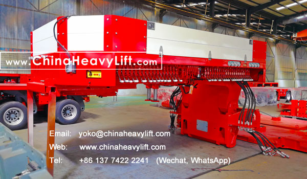 CHINA HEAVY LIFT manufacture 30 axle lines Modular Trailer, hydraulic gooseneck, Load-load Turntable hydraulic steering Swivel Bolster for Thailand compatible Goldhofer, www.chinaheavylift.com