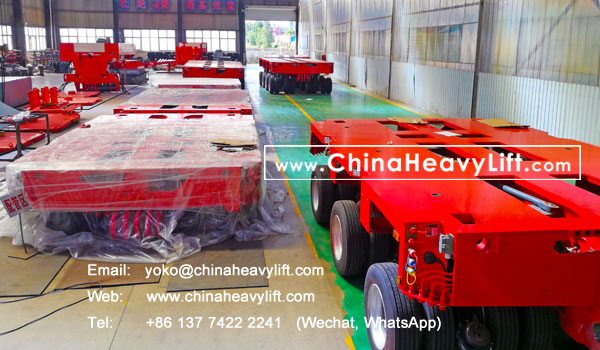 CHINA HEAVY LIFT manufacture 30 axle lines Modular Trailer, hydraulic gooseneck, Load-load Turntable hydraulic steering Swivel Bolster for Thailand compatible Goldhofer, www.chinaheavylift.com