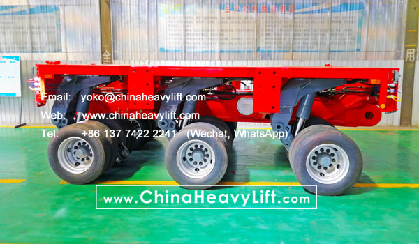 CHINA HEAVY LIFT manufacture 30 axle lines Modular Trailer, hydraulic gooseneck, Load-load Turntable hydraulic steering Swivel Bolster for Thailand compatible Goldhofer, www.chinaheavylift.com