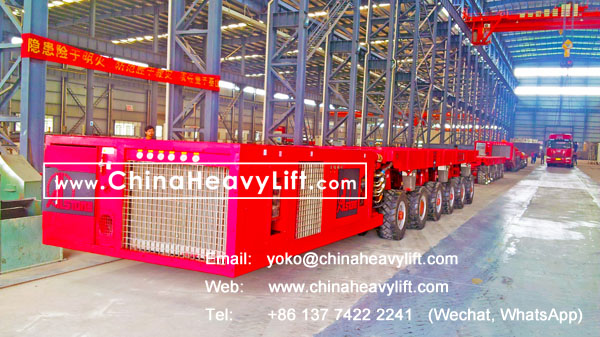 CHINA HEAVY LIFT manufacture 48 axle lines Self-propelled Modular Transporters SPMT delivery from factory, www.chinaheavylift.com