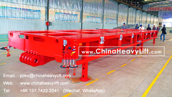 CHINAHEAVYLIFT manufacture 9m length Spacer (Intermediate Platform) for Malaysia, compatible Goldhofer modular trailer, www.chinaheavylift.com