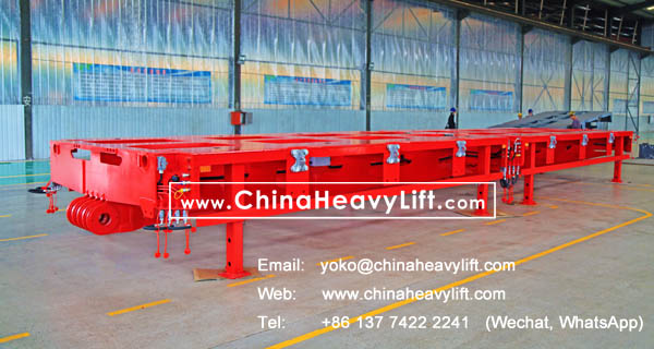 CHINAHEAVYLIFT manufacture 9m length Spacer (Intermediate Platform) for Malaysia, compatible Goldhofer modular trailer, www.chinaheavylift.com
