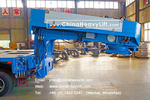 CHINA HEAVY LIFT manufacture Hydraulic Gooseneck and Modular Trailers hydraulic multi axle trailer compatible Goldhofer, www.chinaheavylift.com