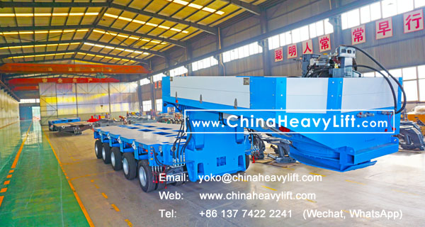 CHINA HEAVY LIFT manufacture Hydraulic Gooseneck and Modular Trailers hydraulic multi axle trailer compatible Goldhofer, www.chinaheavylift.com