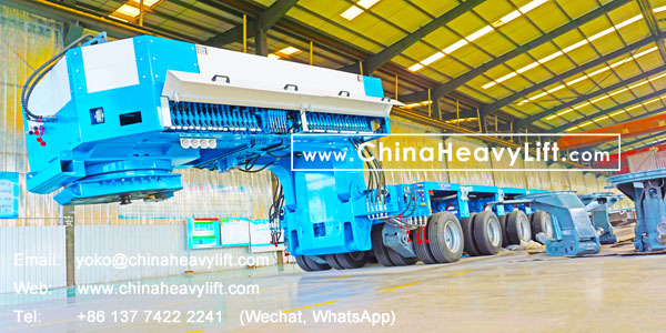 CHINA HEAVY LIFT manufacture Hydraulic Gooseneck and Modular Trailers hydraulic multi axle trailer compatible Goldhofer, www.chinaheavylift.com