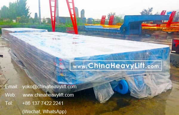 CHINAHEAVYLIFT manufacture 100 ton capacity drop deck (combination type, can be divided into 3 segment), for 12 axle line Goldhofer THP/SL modular trailer to Thailand, www.chinaheavylift.com