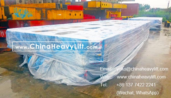 CHINAHEAVYLIFT manufacture 100 ton capacity drop deck (combination type, can be divided into 3 segment), for 12 axle line Goldhofer THP/SL modular trailer to Thailand, www.chinaheavylift.com