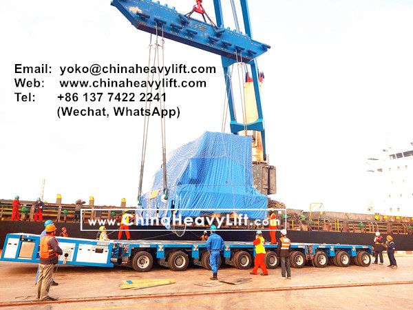 CHINA HEAVY LIFT manufacture 18 axle lines side by side SPMT self propelled Modular Trailer for 420 ton cargo compatible Goldhofer, www.chinaheavylift.com