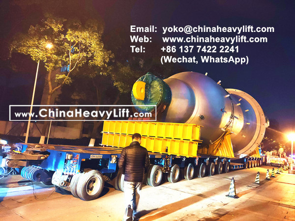 CHINA HEAVY LIFT manufacture 18 axle lines side by side SPMT self propelled Modular Trailer for 420 ton cargo compatible Goldhofer, www.chinaheavylift.com