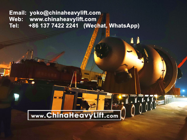 CHINA HEAVY LIFT manufacture 18 axle lines side by side SPMT self propelled Modular Trailer for 420 ton cargo compatible Goldhofer, www.chinaheavylift.com