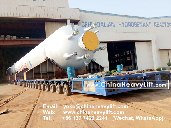 CHINA HEAVY LIFT manufacture 140 axle lines side by side SPMT Self propelled modular trailer compatible Goldhofer, www.chinaheavylift.com