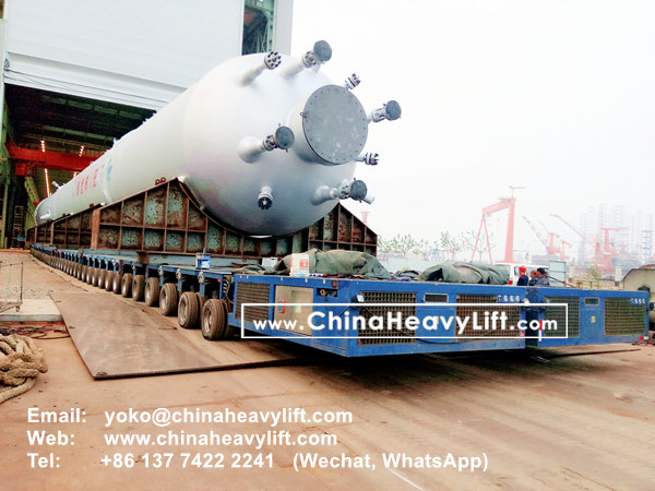 CHINA HEAVY LIFT manufacture 140 axle lines side by side SPMT Self propelled modular trailer compatible Goldhofer, www.chinaheavylift.com