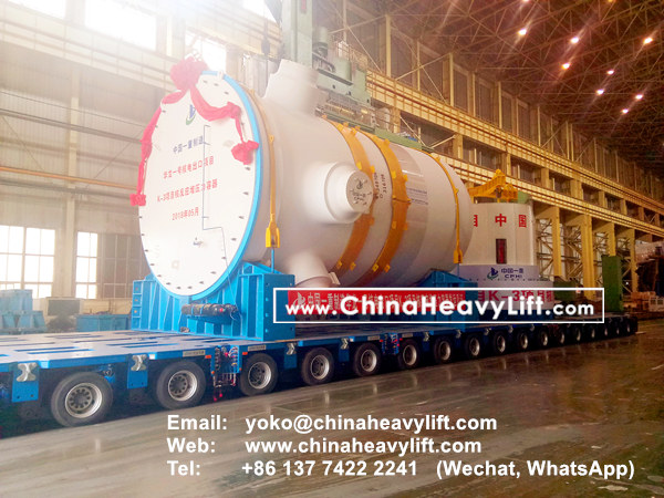 CHINA HEAVY LIFT manufacture 140 axle lines side by side SPMT Self propelled modular trailer compatible Goldhofer, www.chinaheavylift.com