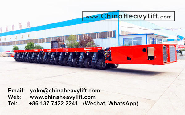 CHINA HEAVY LIFT manufacture 360 axle axle lines SPMT Self-propelled Modular Transporters for SinoTrans for offshore wind power, Concentration tower, Ethylene cracking furnace modules, www.chinaheavylift.com