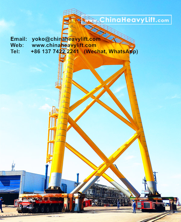 CHINA HEAVY LIFT manufacture 360 axle axle lines SPMT Self-propelled Modular Transporters for SinoTrans for offshore wind power, Concentration tower, Ethylene cracking furnace modules, www.chinaheavylift.com