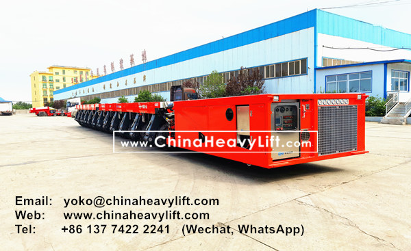 CHINA HEAVY LIFT manufacture 360 axle axle lines SPMT Self-propelled Modular Transporters for SinoTrans for offshore wind power, Concentration tower, Ethylene cracking furnace modules, www.chinaheavylift.com