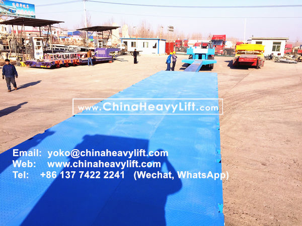 CHINA HEAVY LIFT manufacture 10 axle Extendable 32m length Hydraulic suspension Lowbed Trailer with Hydraulic Ramp for Vietnam, www.chinaheavylift.com