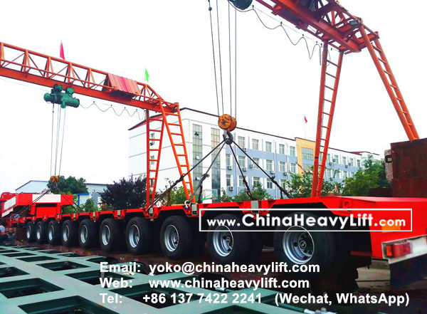 CHINA HEAVY LIFT manufacture 10 axle extendable hydraulic lowbed trailer, ready for delivery to Vietnam wind power project, www.chinaheavylift.com