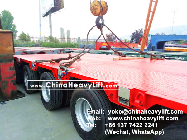 CHINA HEAVY LIFT manufacture 10 axle extendable hydraulic lowbed trailer, ready for delivery to Vietnam wind power project, www.chinaheavylift.com