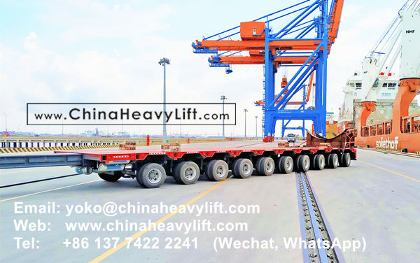 CHINA HEAVY LIFT manufacture 10 axle Extendable Hydraulic Lowbed Trailer for Wind Tower Section transportation in Haiphong Vietnam, www.chinaheavylift.com